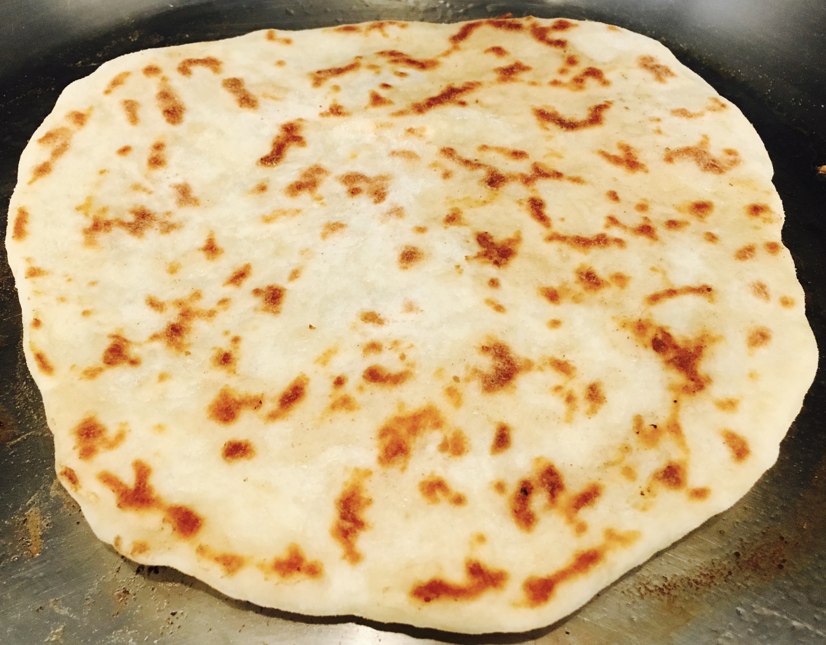 Plain yogurt flat bread with simple ingredients